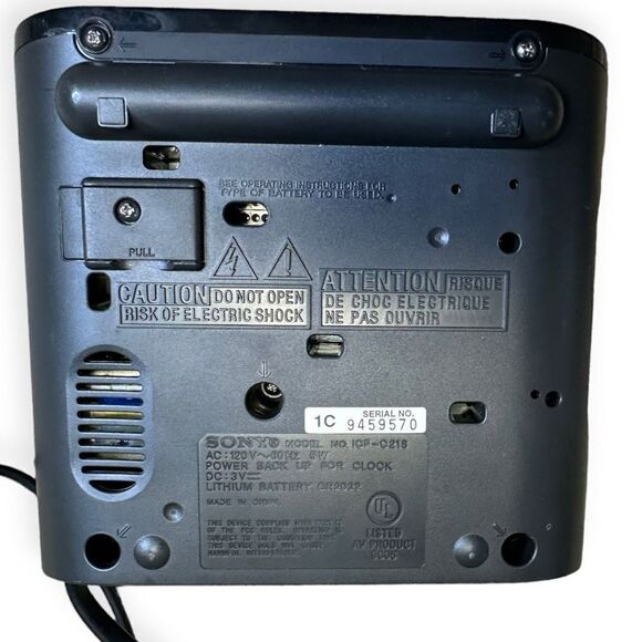 Sony Home Black Dream Machine Dual AM/FM Radio Alarm Clock Model ICF-C218 - Picture 4 of 4